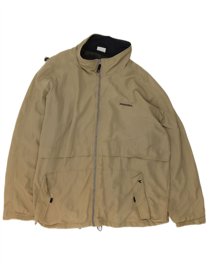 DIADORA Mens Rain Jacket UK 44 2XL Beige