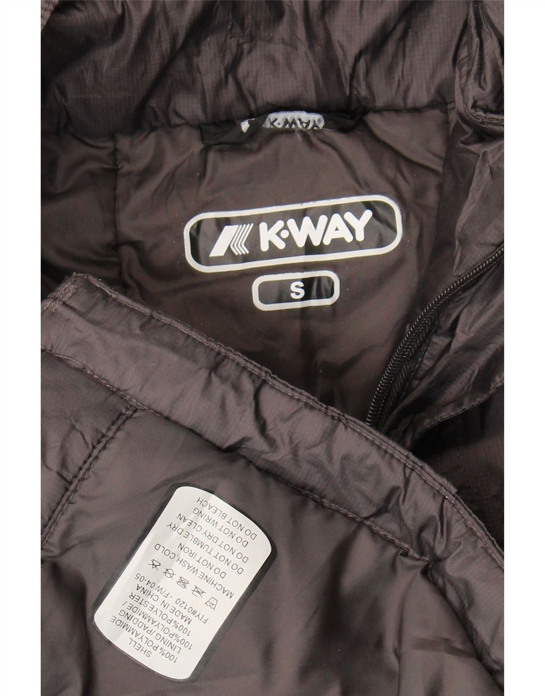 K-WAY Mens Hooded Gilet UK 36 Small Grey Polyamide Vintage K-Way and Second-Hand K-Way from Messina Hembry 