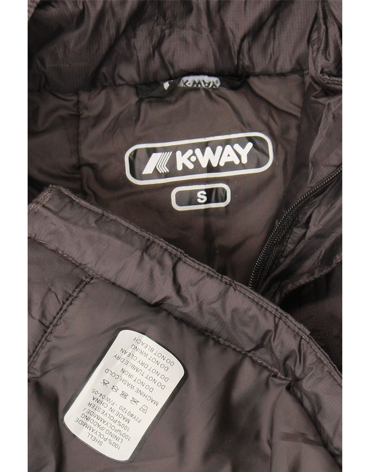 K-WAY Mens Hooded Gilet UK 36 Small Grey Polyamide Vintage K-Way and Second-Hand K-Way from Messina Hembry 