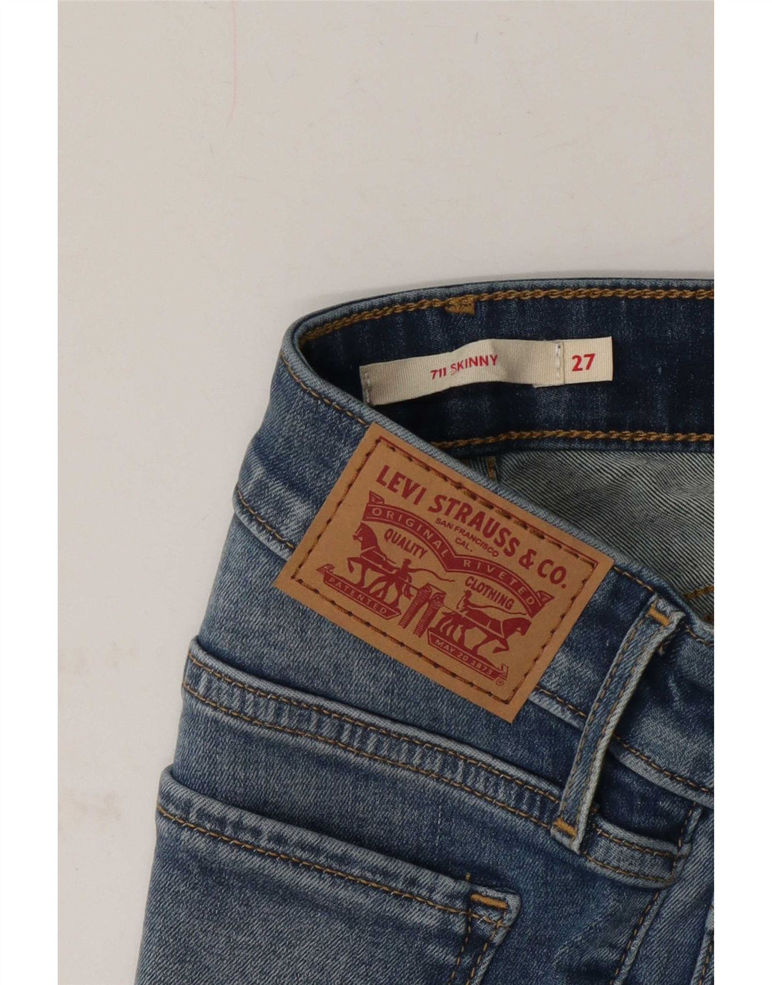 Levi's ženske 711 uske traperice W27 L28 plave