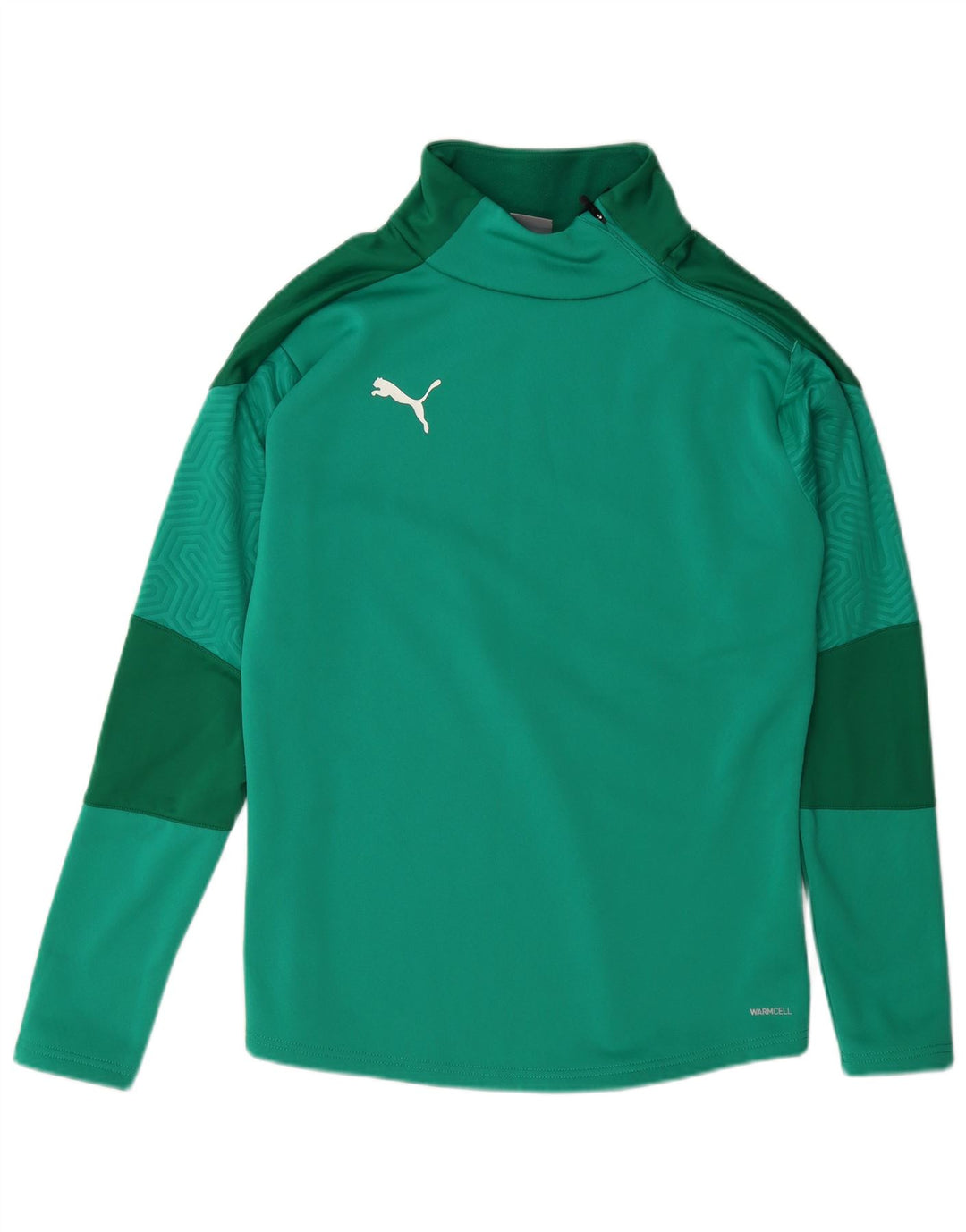 Puma muška dukserica s izrezom na patentni zatvarač, poliester srednje zelene boje