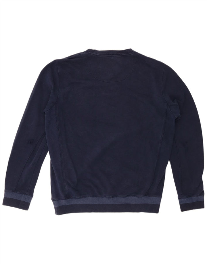 CREW CLOTHING Mens Sweatshirt Jumper Large Navy Blue Cotton