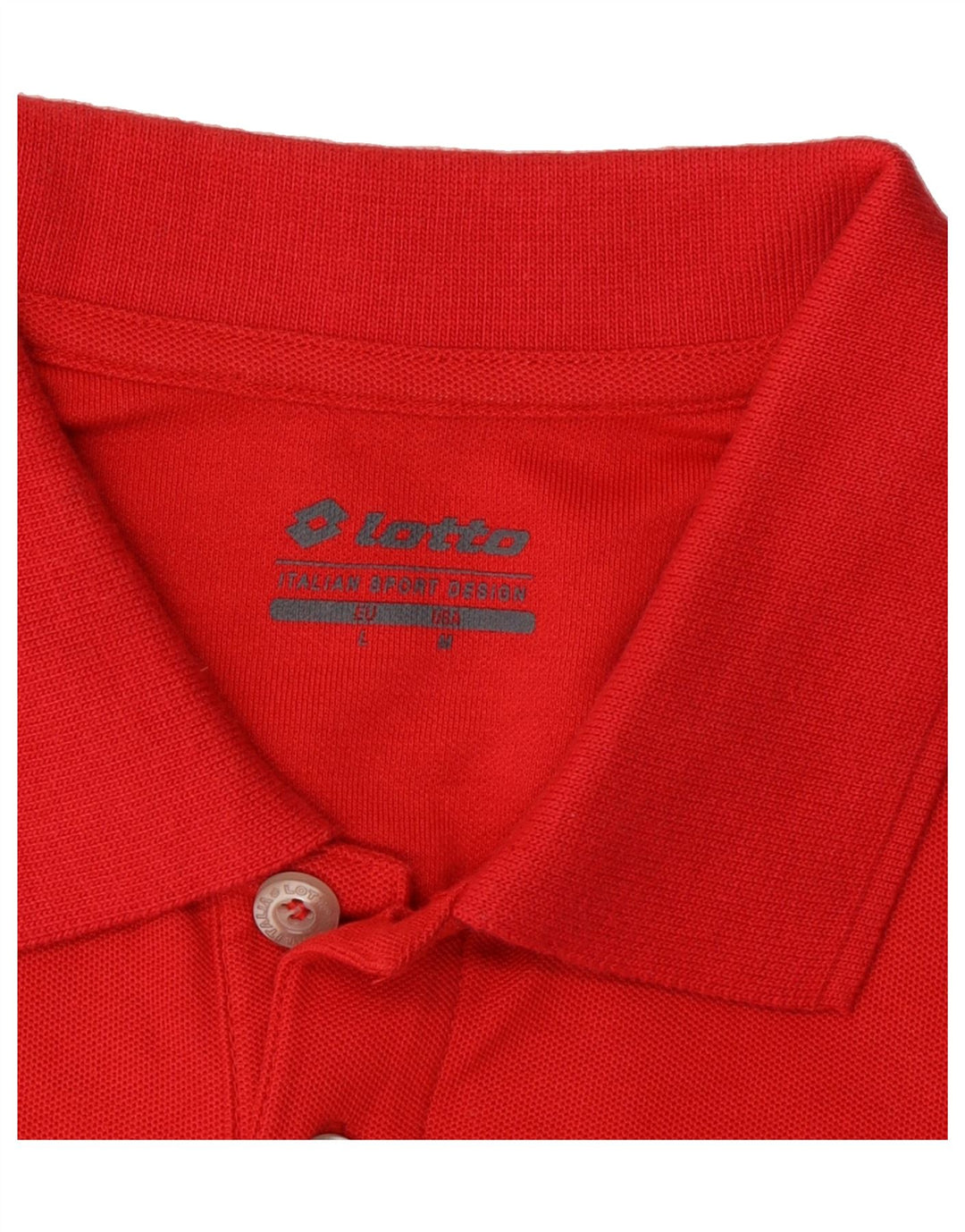 LOTTO Mens Polo Shirt Large Red Cotton Vintage Lotto and Second-Hand Lotto from Messina Hembry 