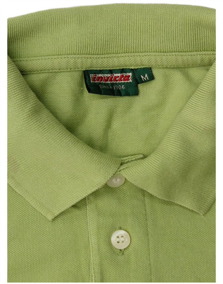 INVICTA Mens Polo Shirt Medium Green Cotton