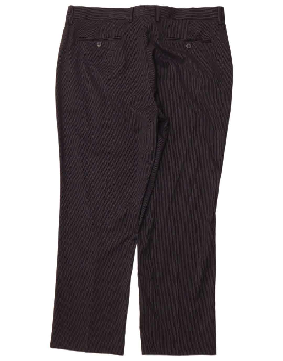 DKNY Mens Slim Fit Suit Trousers W38 L30 Navy Blue Pinstripe Wool Vintage Dkny and Second-Hand Dkny from Messina Hembry 