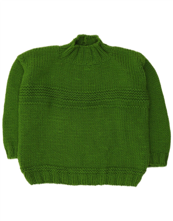 Vintage ženski pulover s velikim ovratnikom, UK 18 XL, zeleni