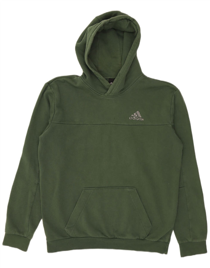 ADIDAS muška majica s kapuljačom Srednje zeleni pamuk