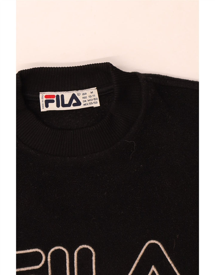 Fila Boys Graphic flis džemper 10-11 godina crni poliester
