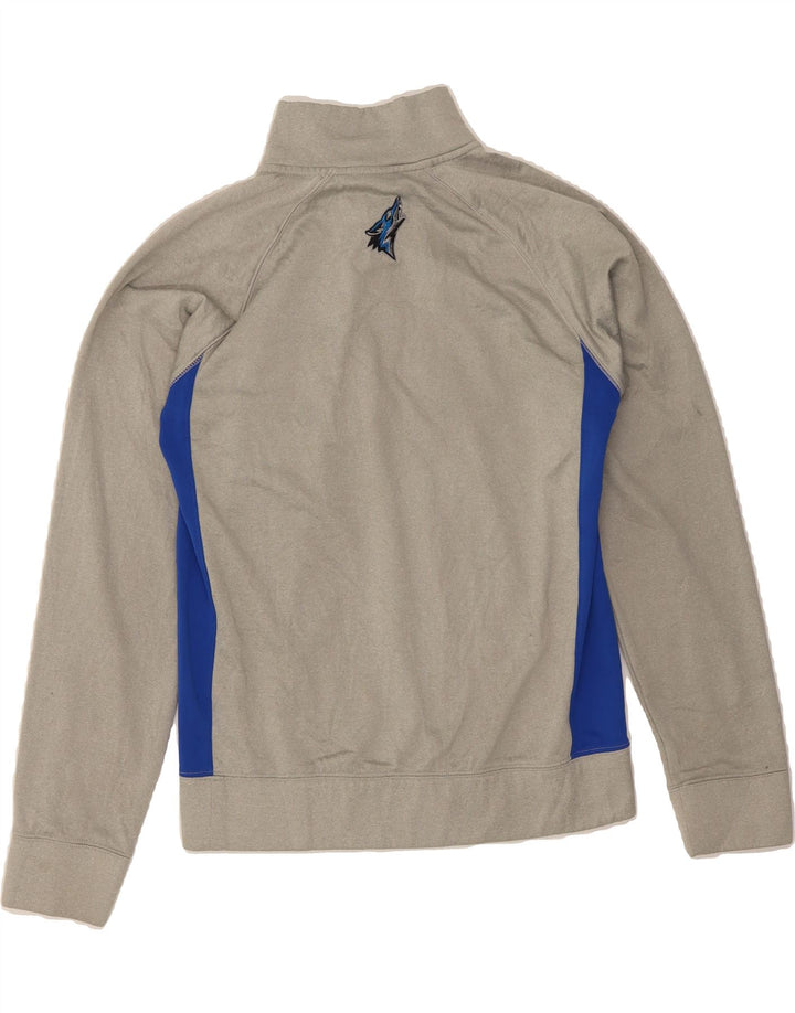 NIKE Mens Therma-Fit Zip Neck Sweatshirt Jumper Medium Grey Colourblock Vintage Nike and Second-Hand Nike from Messina Hembry 