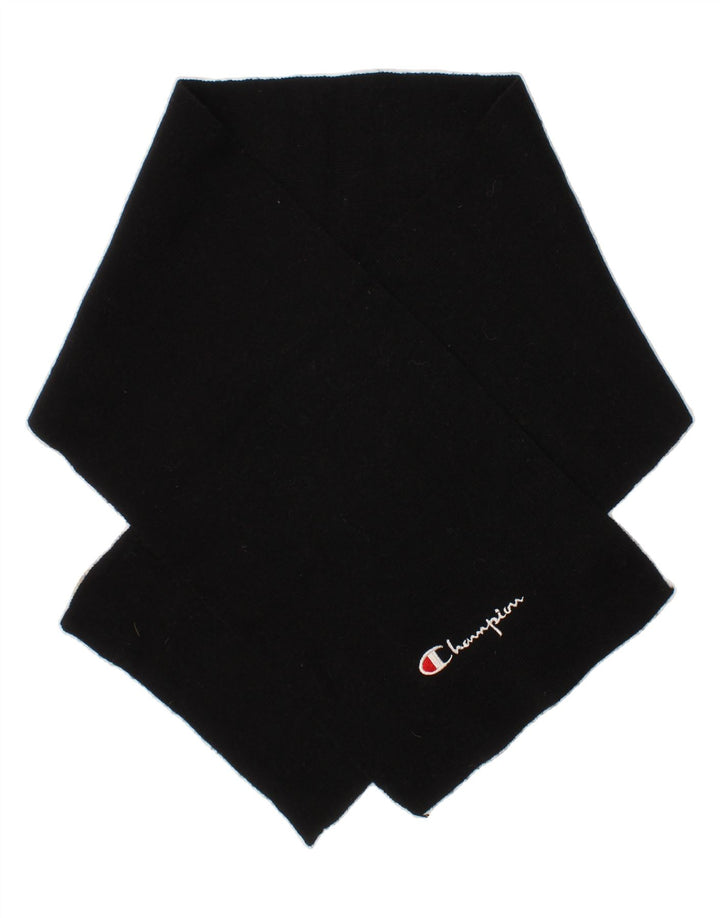 CHAMPION Mens Knit Rectangle Scarf One Size L52 Black Acrylic Vintage Champion and Second-Hand Champion from Messina Hembry 
