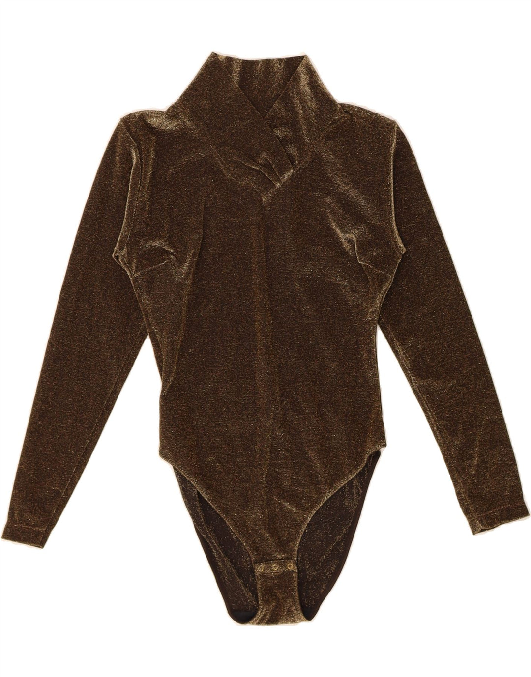VINTAGE Womens Bodysuit UK 2 2XS Gold Vintage Vintage and Second-Hand Vintage from Messina Hembry 