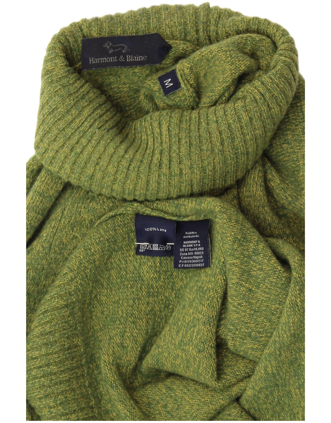 HARMONT & BLAINE Ženski pulover s rol izrezom UK 14 Srednje zelena