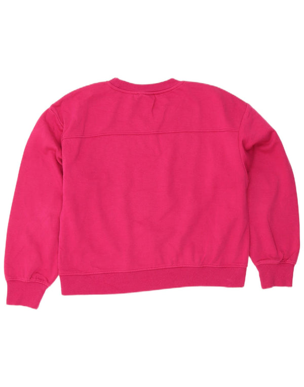Zara Womens Crop Sweatshirt Jumper UK 16 Large Pink