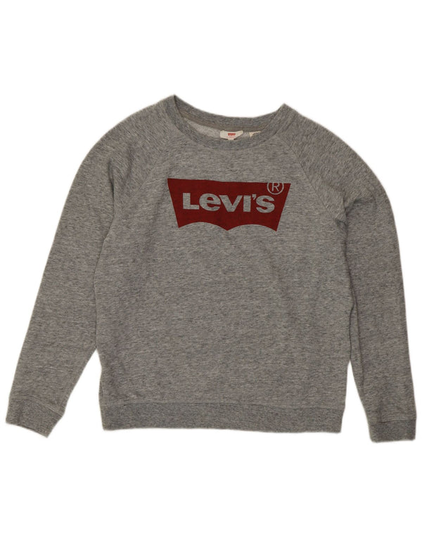 Levi's Ženski džemper s grafičkim motivima UK 16 Veliki sivi flekasti pamuk