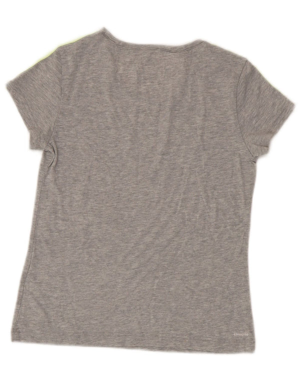 Adidas Boys Climalite T-Shirt Top 11-12 Years Grey Poliester