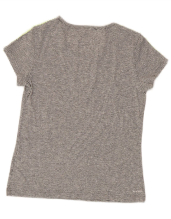 Adidas Boys Climalite T-Shirt Top 11-12 Years Grey Poliester