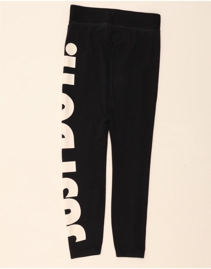 NIKE Womens Graphic Leggings UK 12 Medium  Black Cotton Vintage Nike and Second-Hand Nike from Messina Hembry 