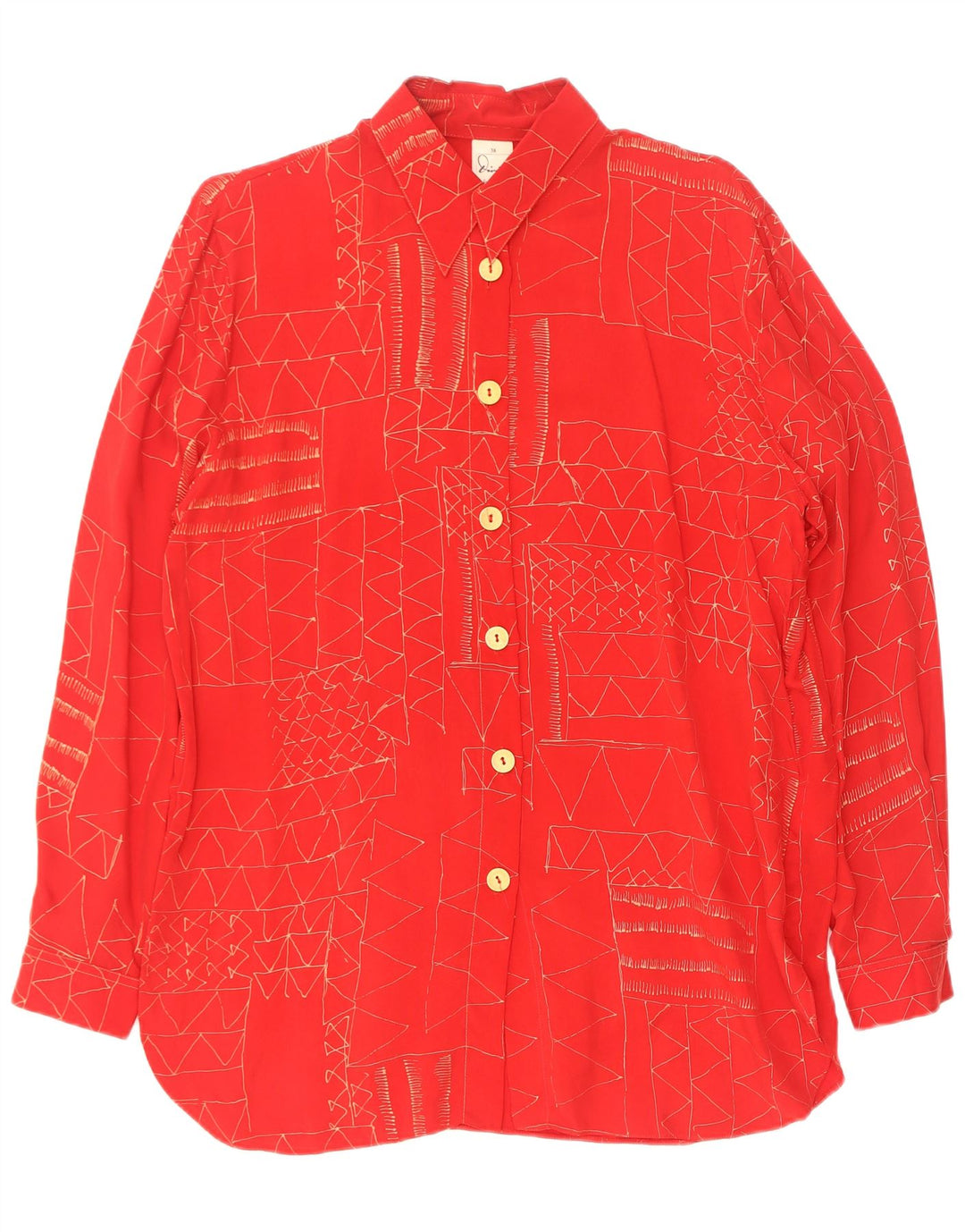Divina Ženska košulja bluza EU 38 Srednje crvena Geometric Cupro