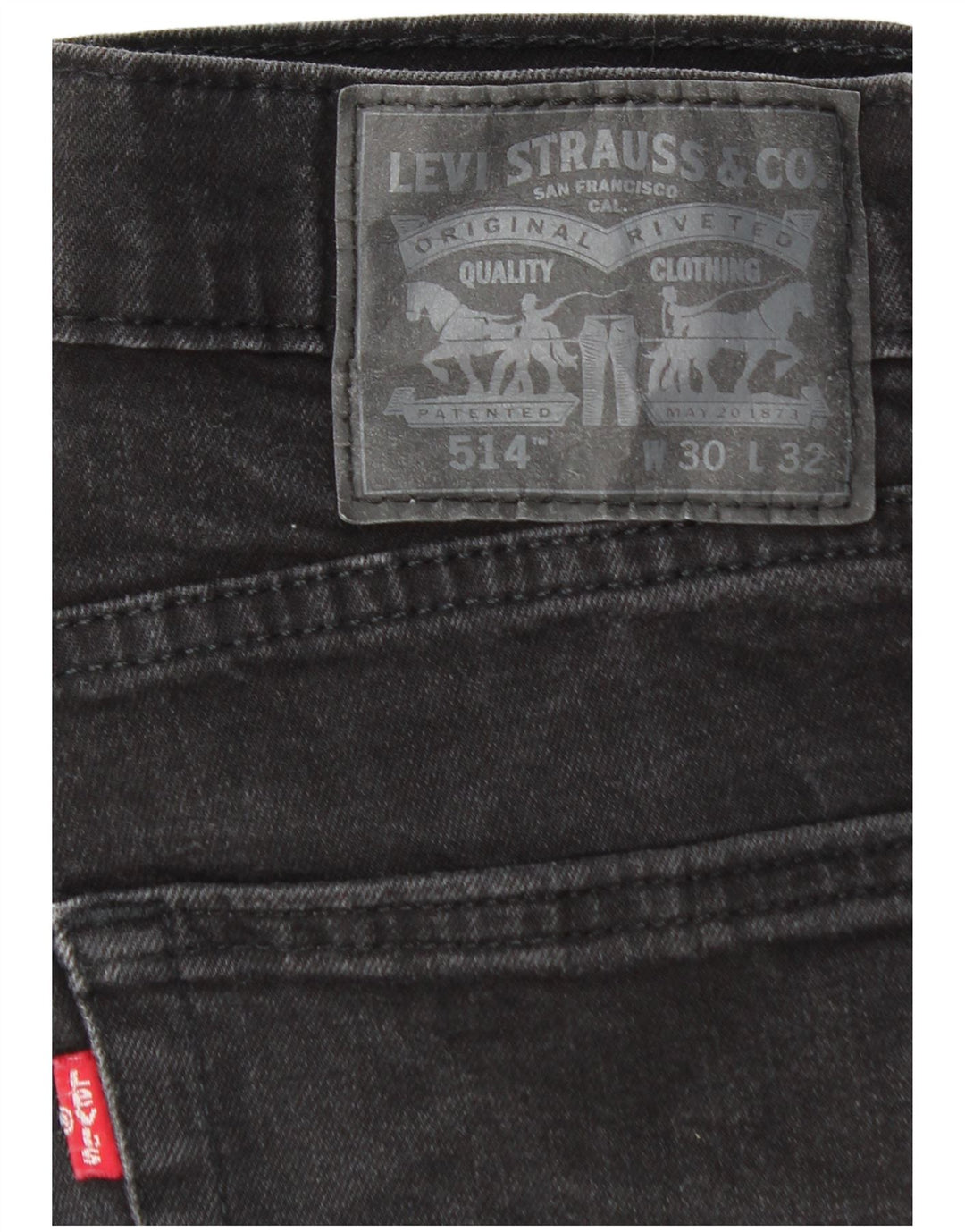 Levi's muške 514 ravne traperice W30 L30 crni pamuk