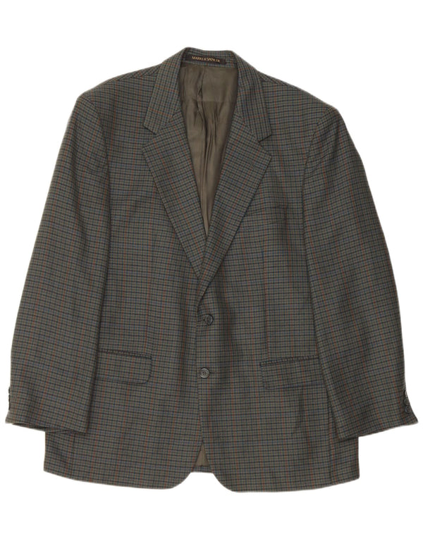 Marks & Spencer muška jakna sa 2 gumba UK 44 XL Green Houndstooth