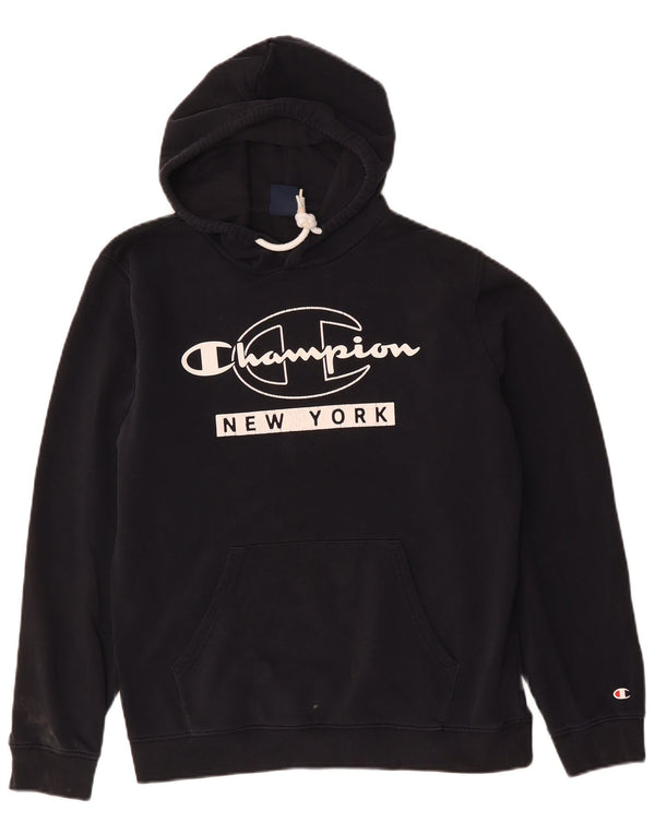 CHAMPION Ženska majica s kapuljačom New York Graphic UK 16 Veliki crni pamuk
