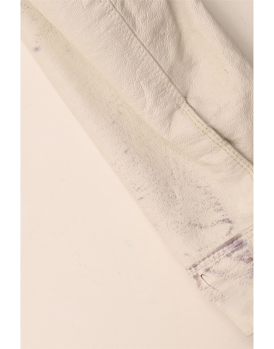 CONBIPEL Womens Crop Leather Jacket IT 44 Medium White Leather