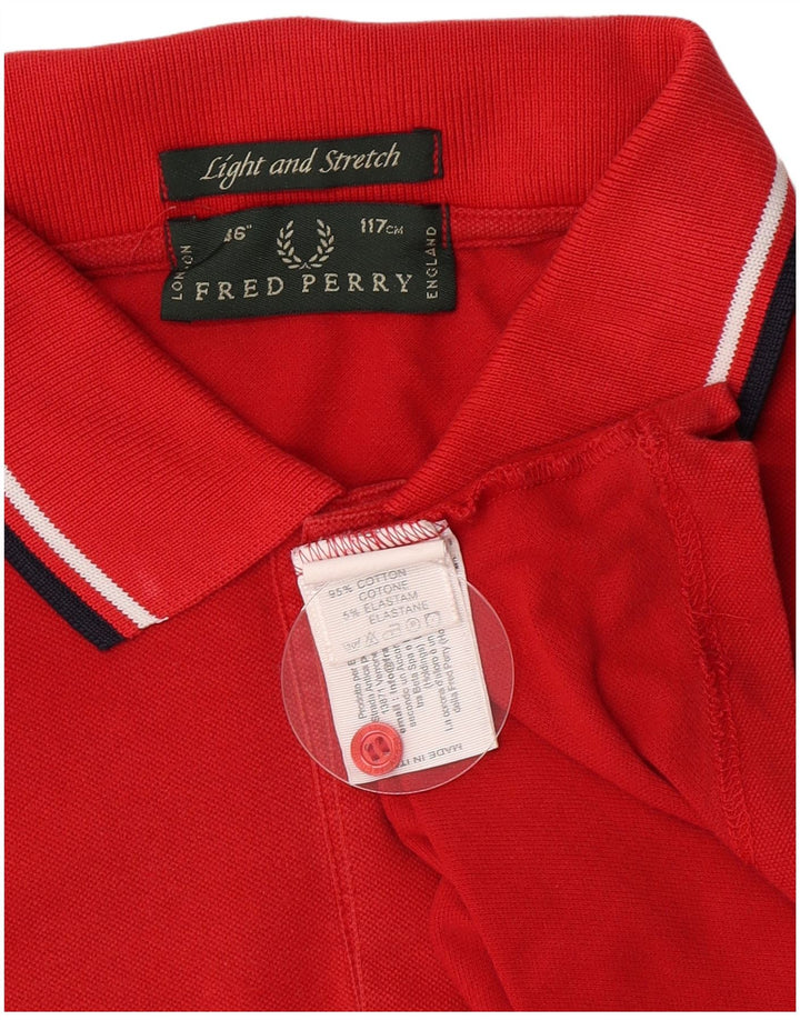 Fred Perry muška lagana i rastezljiva polo majica srednje crvene boje od pamuka