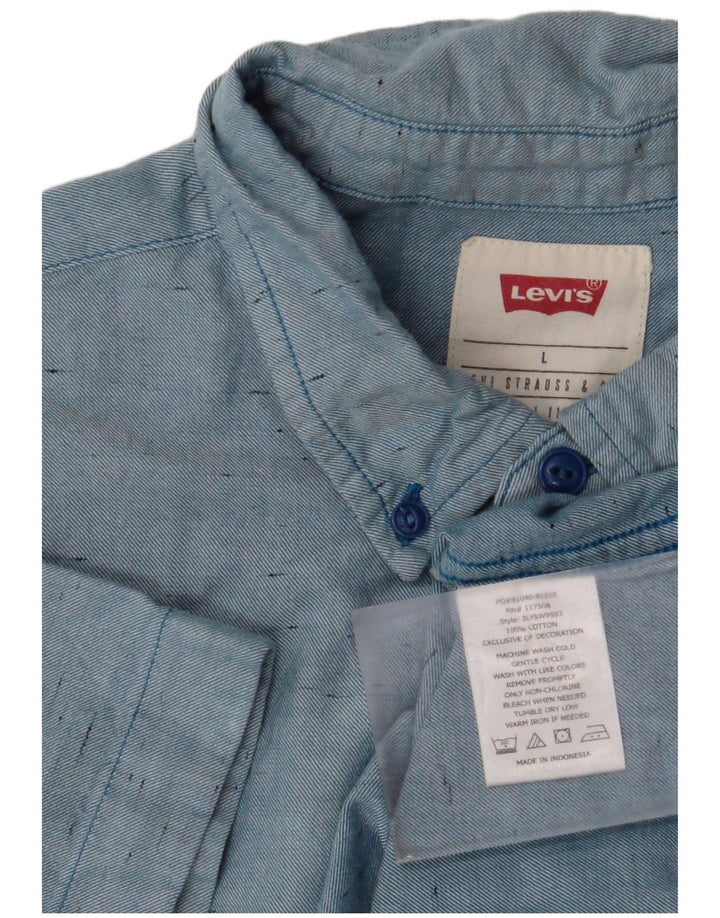 Levi's muška košulja kratkih rukava Veliki plavi flekasti pamuk