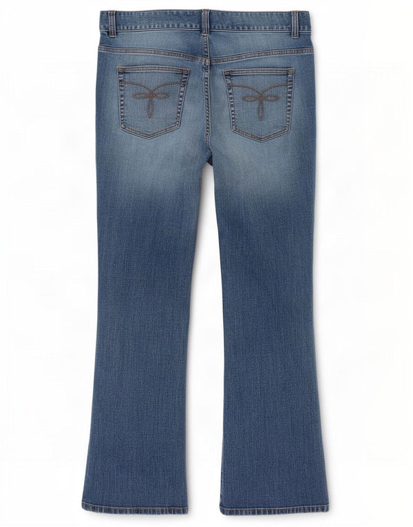 Chaps Ženske Petite Bootcut traperice US 12 Large W34 L29 Plavi pamuk