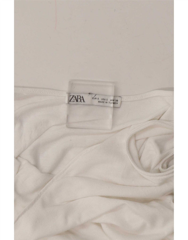 Zara ženski gornji dio kratke bluze bez rukava UK 10 Small White