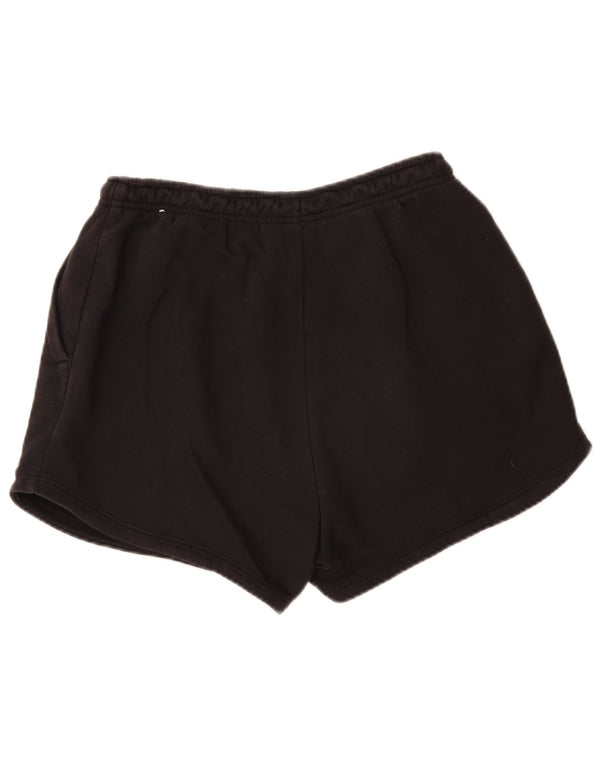 NIKE Ženske široke sportske kratke hlače UK 12 Srednje crni pamuk