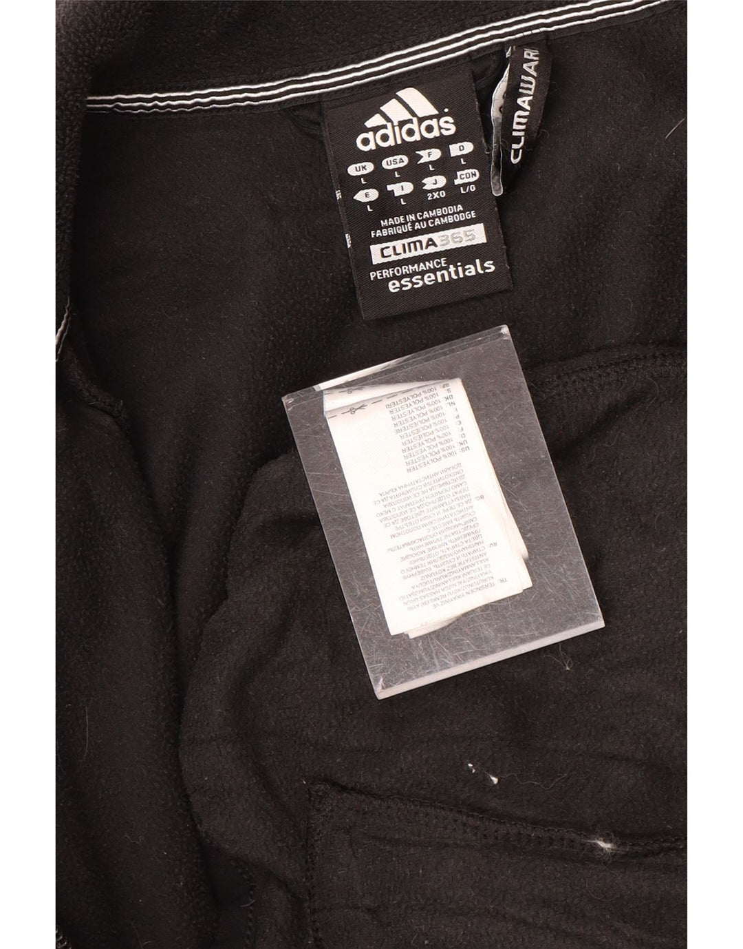 Adidas muška flis jakna Clima 365 UK 40 veliki crni poliester