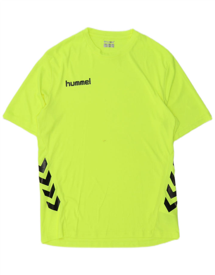 Hummel muška grafička majica kratkih rukava srednje zelene boje od poliestera