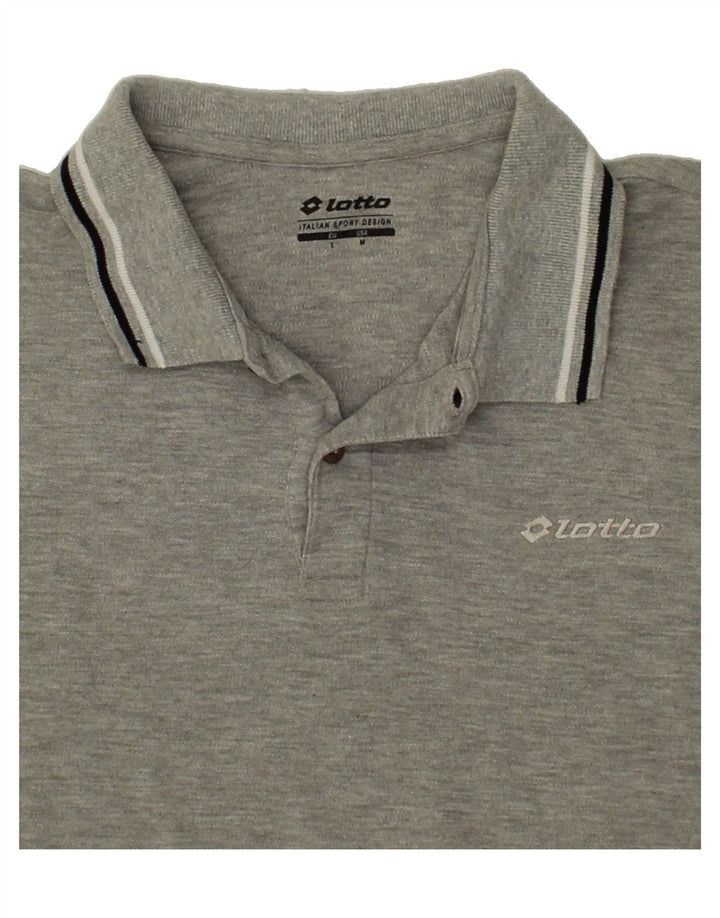 LOTTO Mens Polo Shirt Large Grey Cotton Vintage Lotto and Second-Hand Lotto from Messina Hembry 