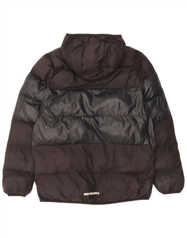 ADIDAS ženska podstavljena jakna s kapuljačom UK 16 veliki crni poliester u boji