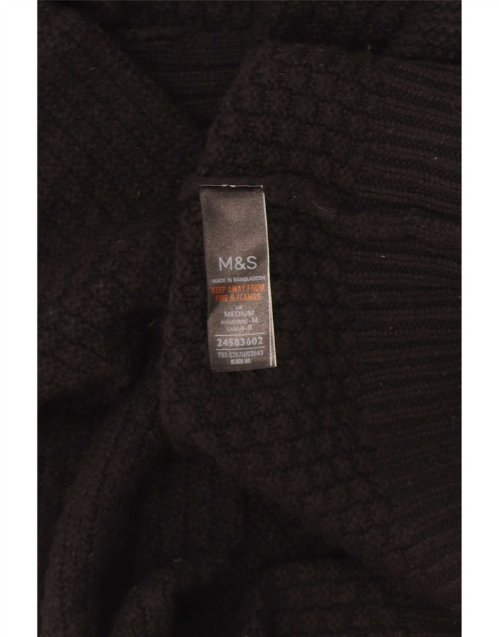 Marks & Spencer ženski kratki otvoreni kardigan pulover UK 12 srednje crna