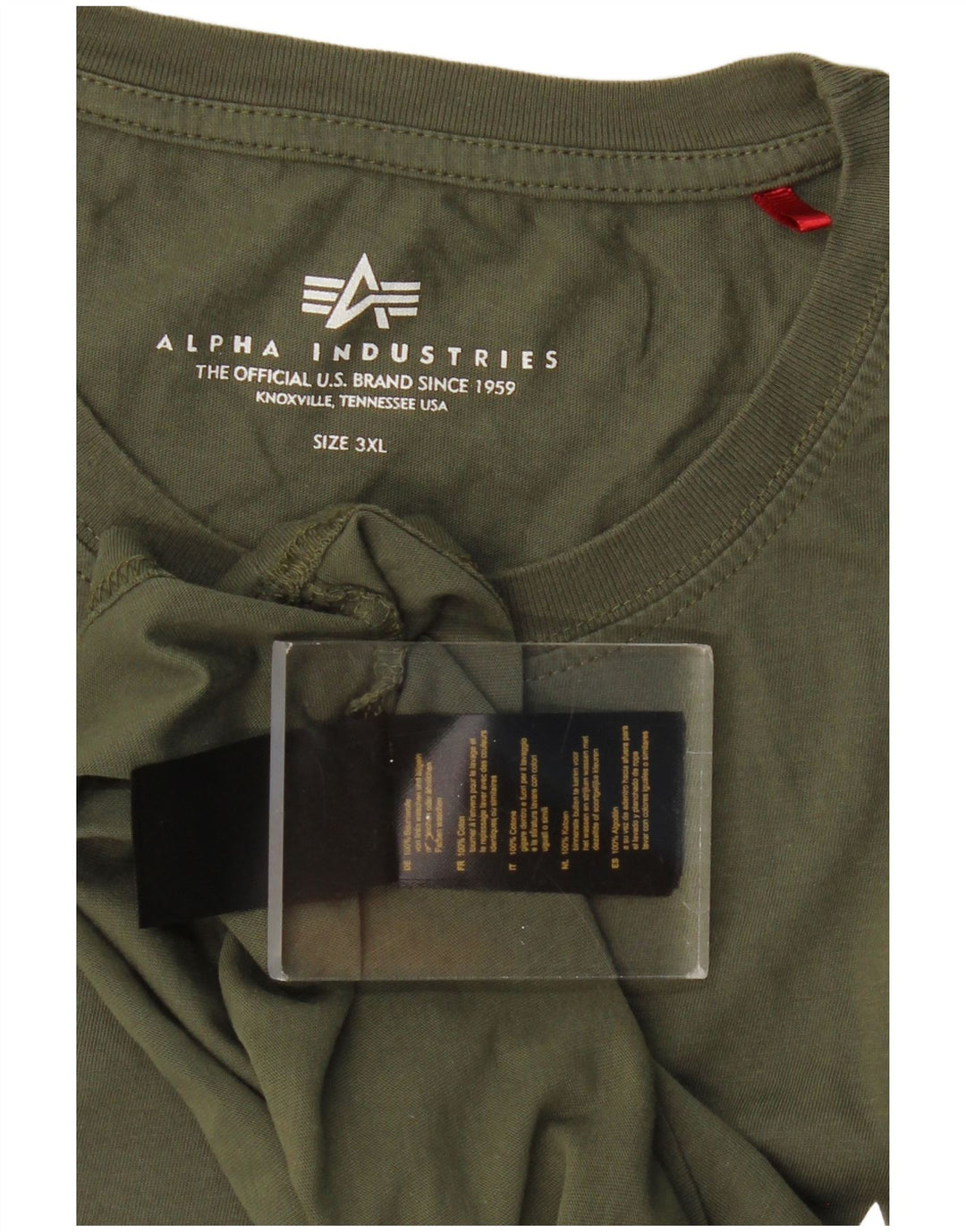 ALPHA INDUSTRIES Muška majica kratkih rukava 3XL kaki pamuk