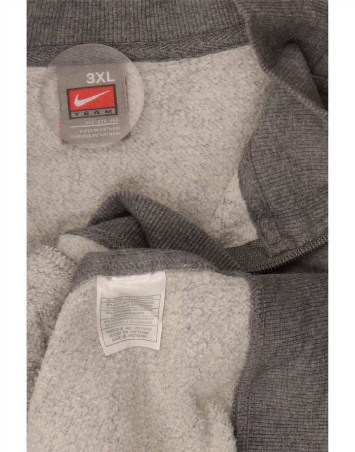 Nike muška majica s izrezom s patentnim zatvaračem 3XL sivi pamuk