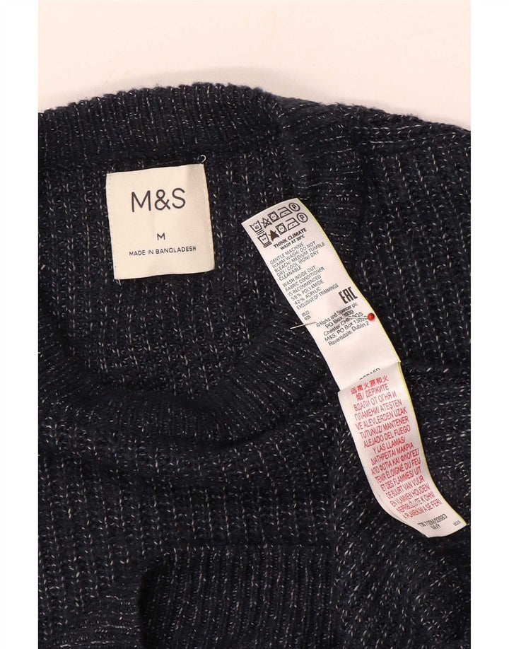 Marks & Spencer muški džemper s okruglim izrezom srednje tamnoplave boje