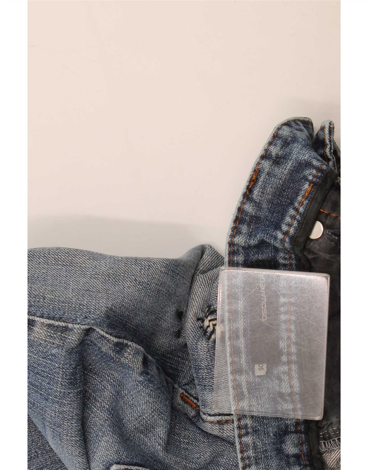 Dsquared2 Mens Distressed Straight Jeans IT 50 Large W36 L32 Blue
