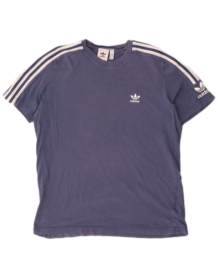 Adidas muška majica s grafičkim motivima srednje plavi pamuk