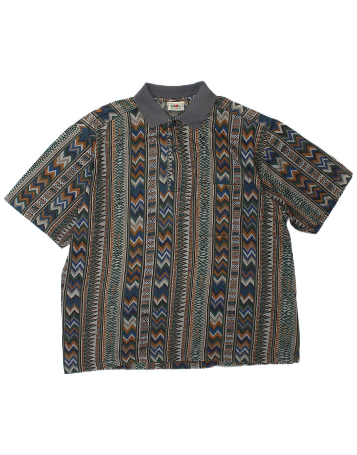 Mango muška polo majica XL višebojna geometrijska