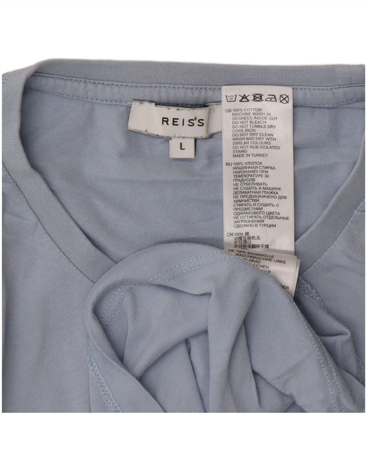 Reiss Muška majica kratkih rukava Large Blue Cotton