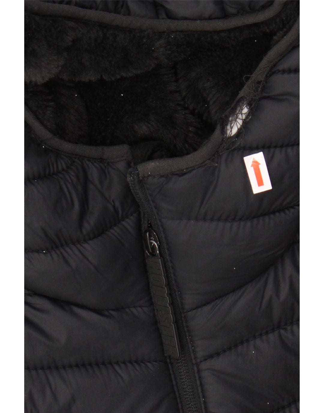 HOLLISTER Muška podstavljena jakna s kapuljačom UK 34 XS crni najlon