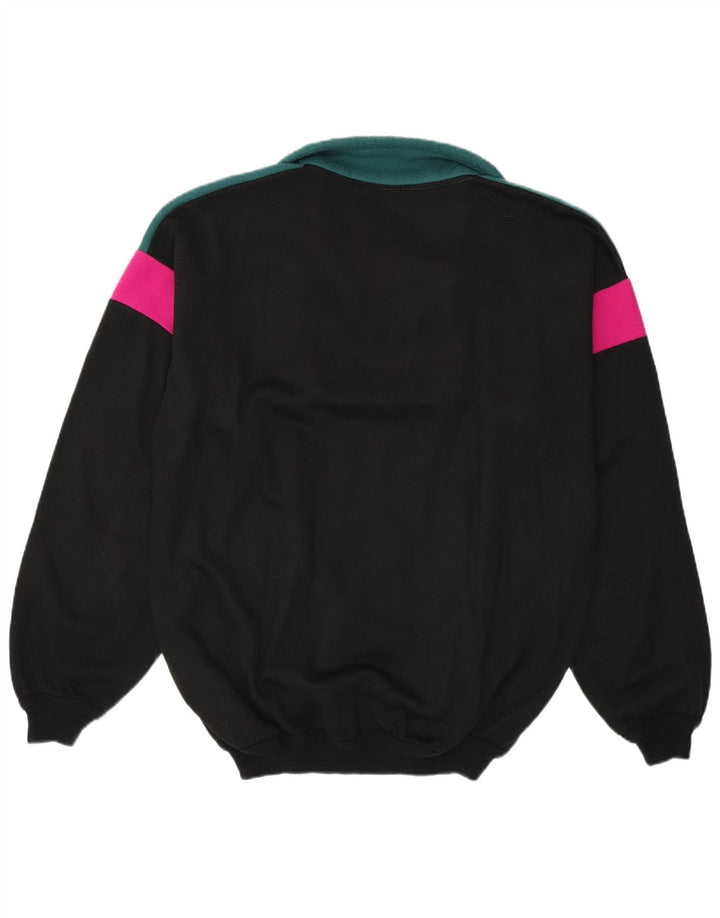 KISS Muški džemper od flisa XL, crni pamuk u blokovima boja