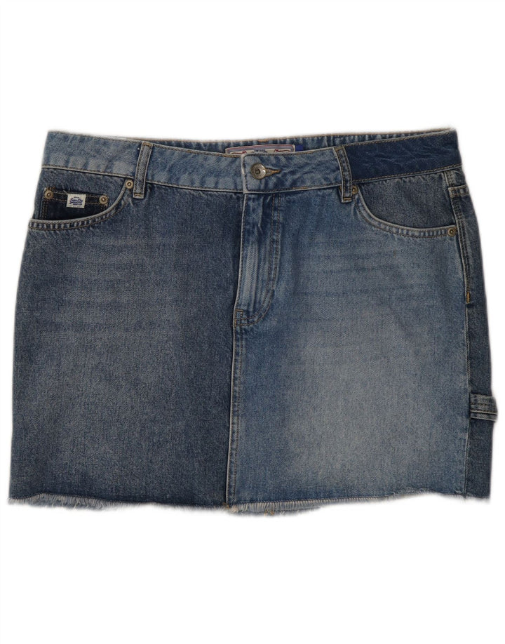 Superdry ženska traper suknja W30 srednje plavi pamuk