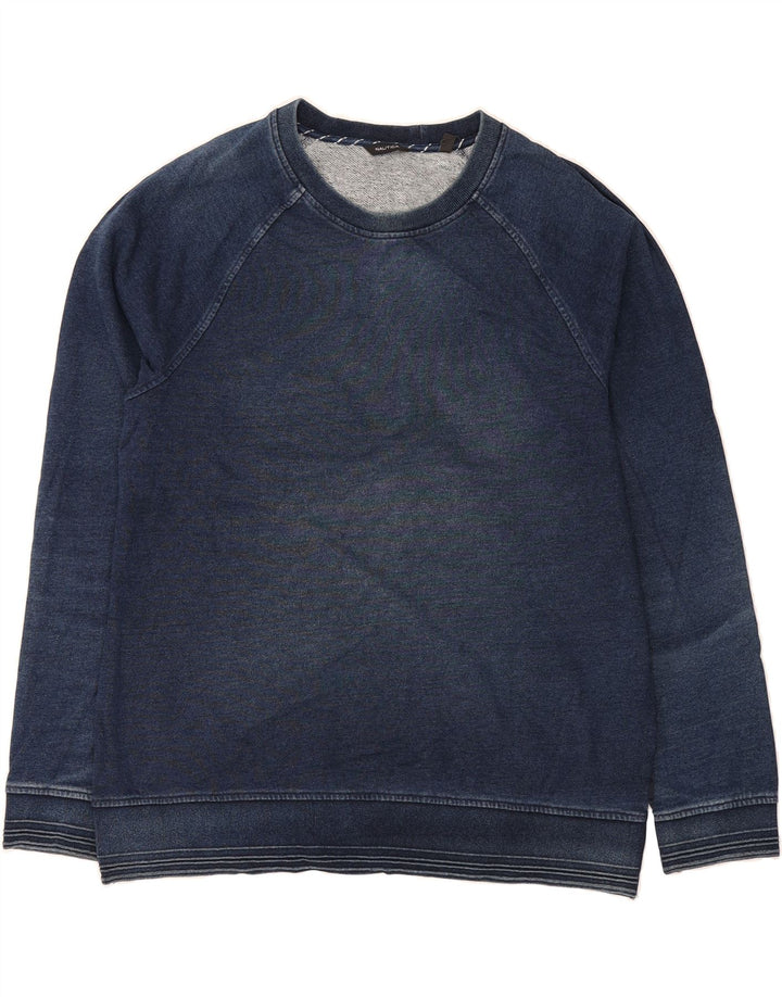 NAUTICA Mens Sweatshirt Jumper 2XL Navy Blue Cotton Vintage Nautica and Second-Hand Nautica from Messina Hembry 