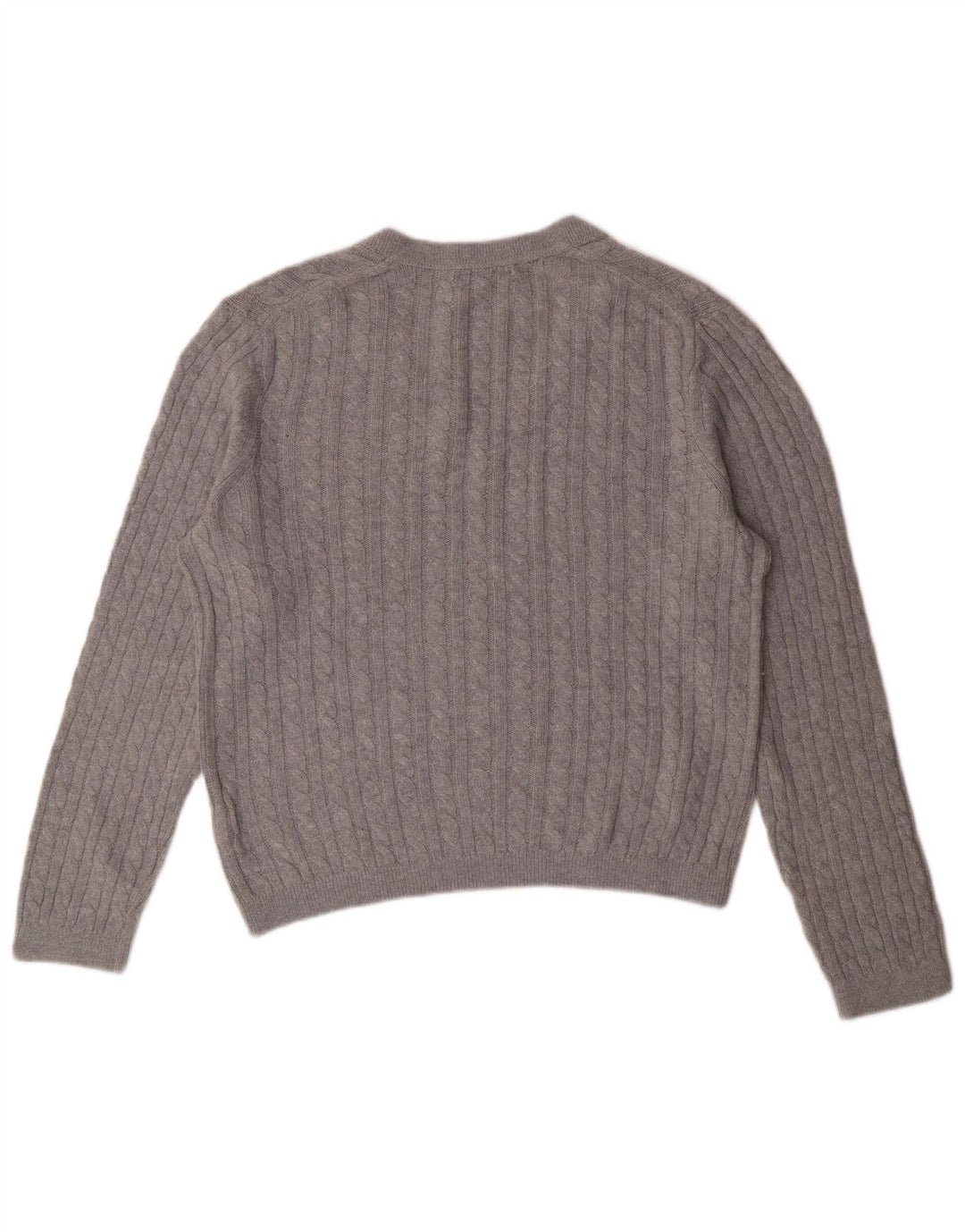 TOMMY HILFIGER Ženski džemper s V-izrezom UK 12 Srednje sivi najlon