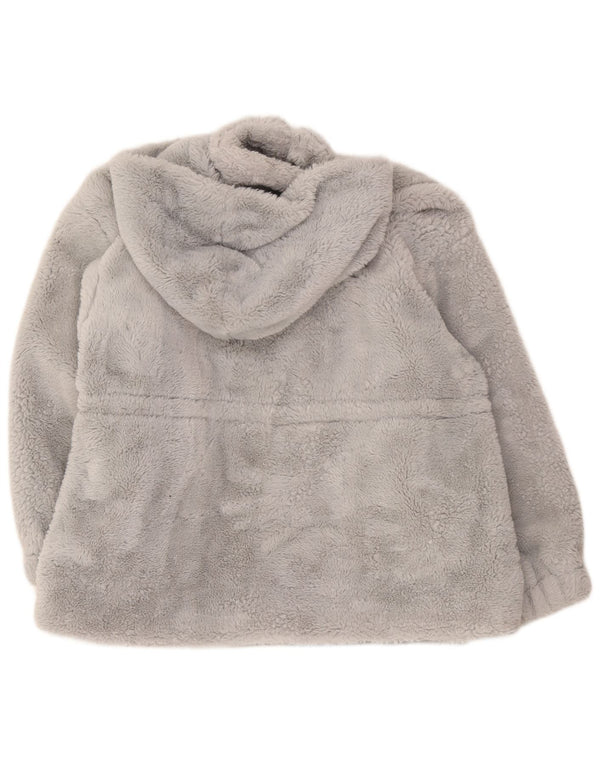 Guess ženska velika jakna od flisa s medvjedićem i kapuljačom UK 18 XL siva