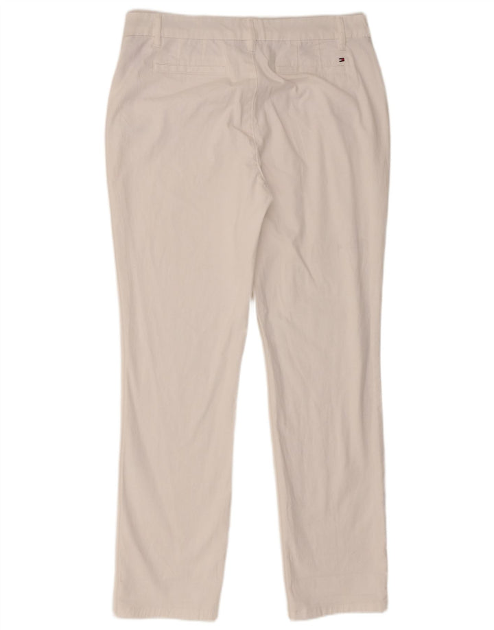 Tommy Hilfiger ženske uske chino hlače US 8 srednje W32 L29 bijeli pamuk